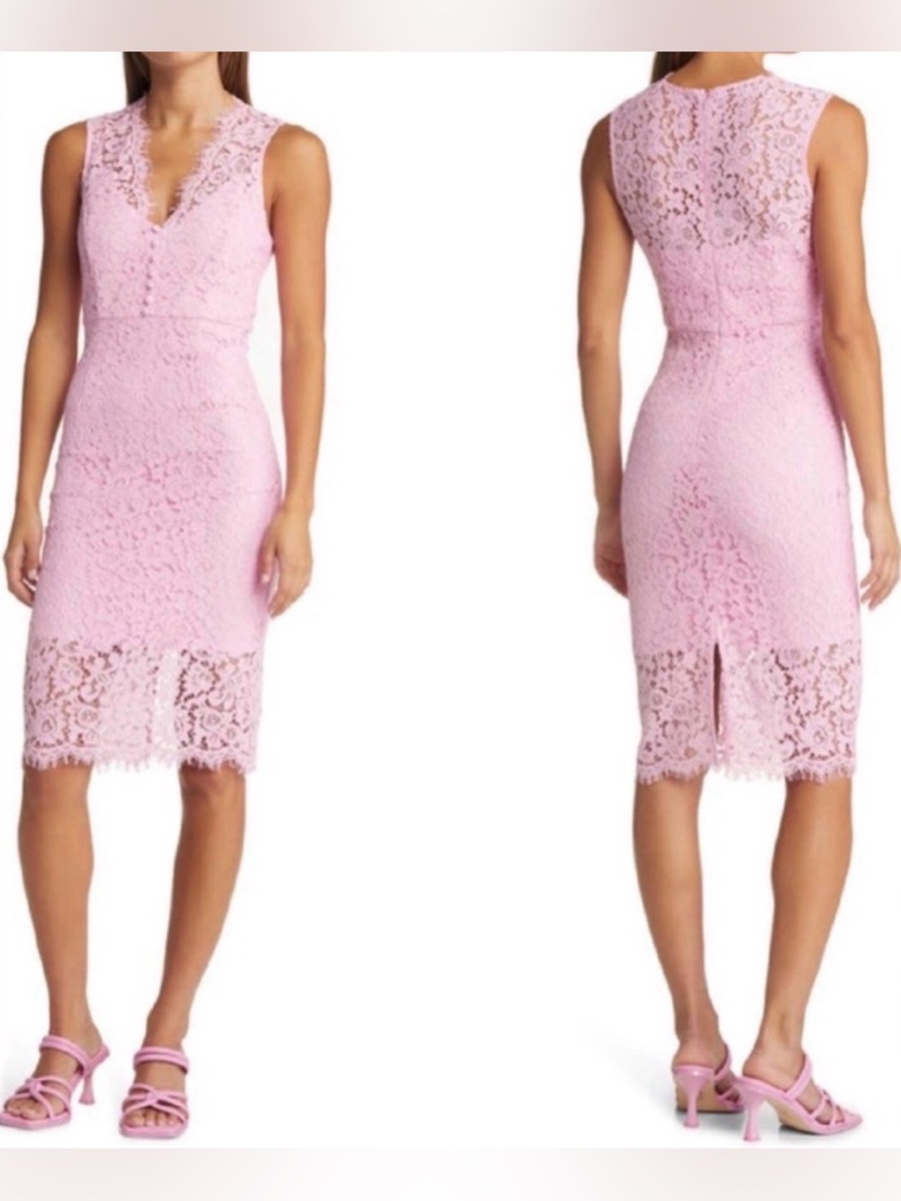 Bardot Pink Bloom Lace Mini Dress XS